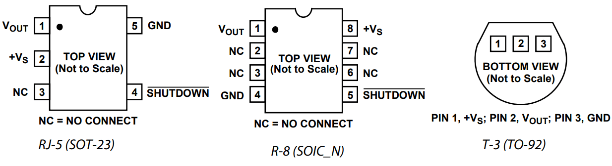 TMP36 Temperature Sensor Pinout Details