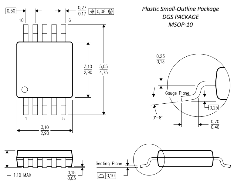 ADS1115 ADC Mechanical Dimensions