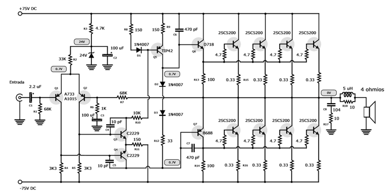 2SC5200 Transistor Working in Circuit