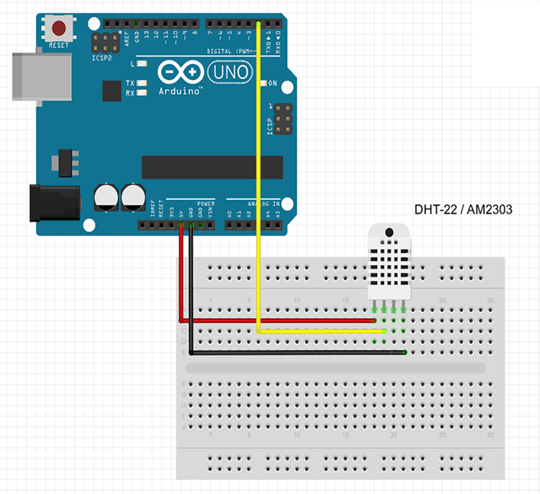 DHT22 Wiring with Arduino