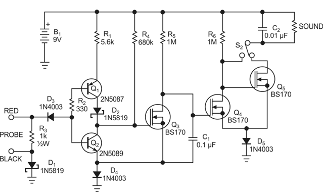 2N5089 as a Sensitive Signal Amplifier and Detector Stage