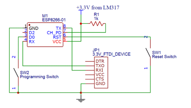 ESP8266 Programming Circuit using FTDI (USB-to-Serial)