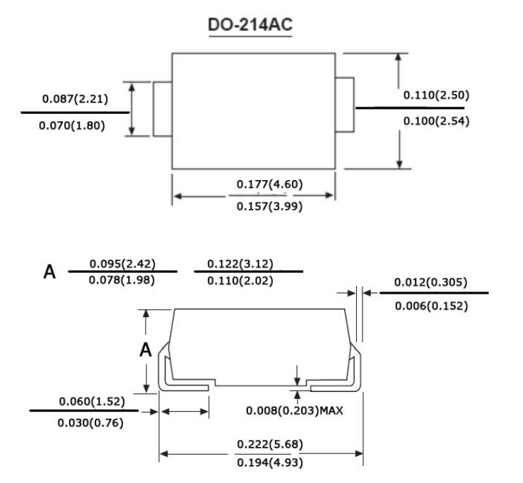 M7 Diode Mechanical Dimensions
