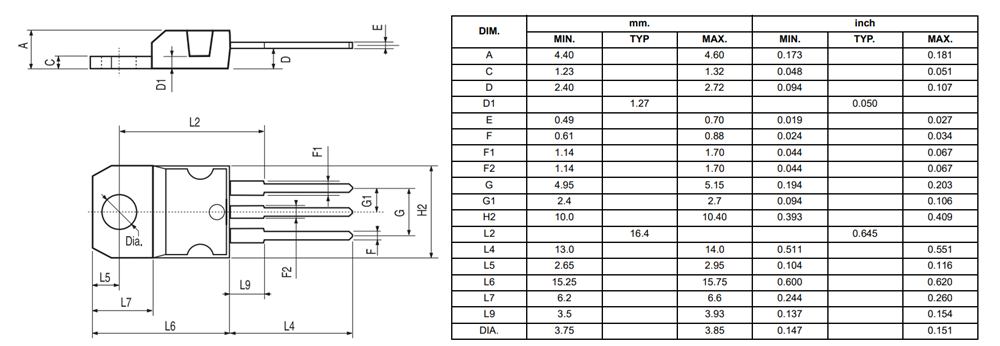L7809 Mechanical Dimensions
