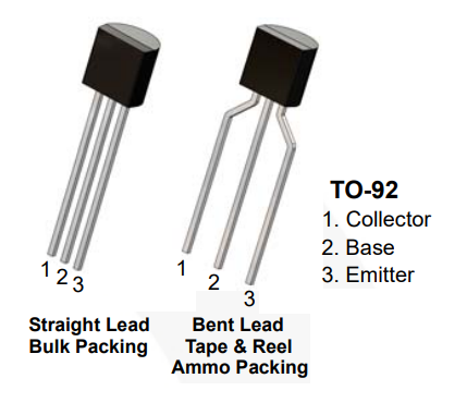 BC557 PNP Transistor PINOUT
