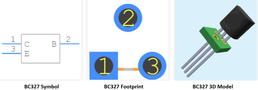BC327 Transistor CAD Models