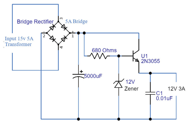 2N3055 Transistor Working in Circuit