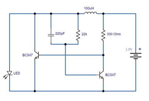 BC547 in a Joule Thief Oscillator