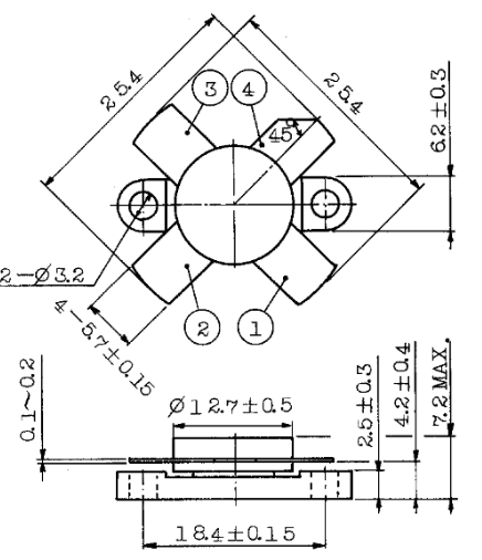 2SC2879 Mechanical Dimensions