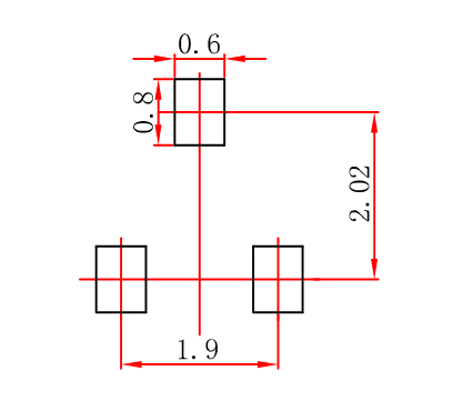 S8550 transistor Recommend Pad Layout