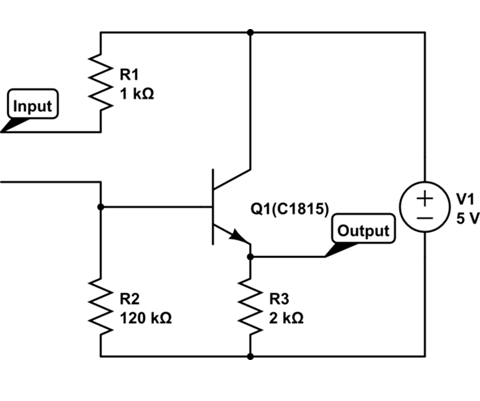 2SC1815 Biasing & Amplification Example