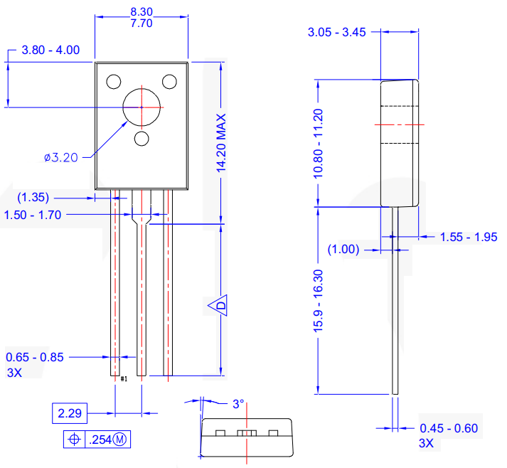 BD140 Mechanical Dimensions