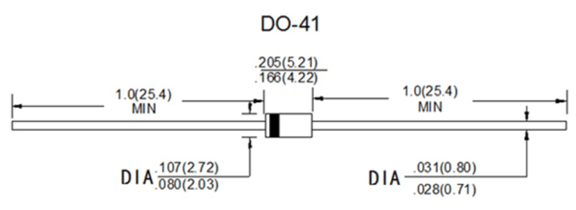 1N4002 Mechanical Dimensions