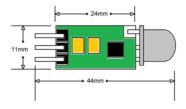 HC-SR505 Sensor Mechanical Dimensions