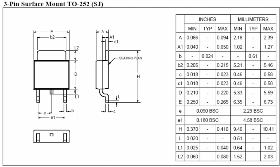 AMC7135 Mechanical Dimensions