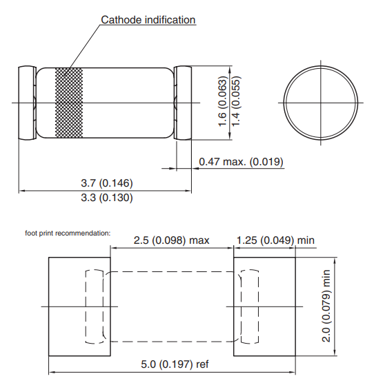 LL4148 Mechanical Dimensions