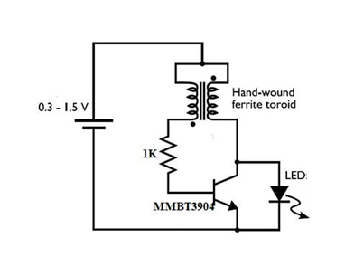 Using MMBT3904 as a Joule Thief Booster
