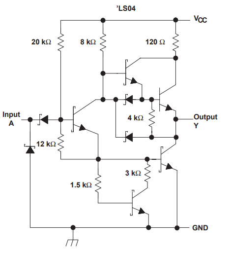 74LS04 Schematic Diagram