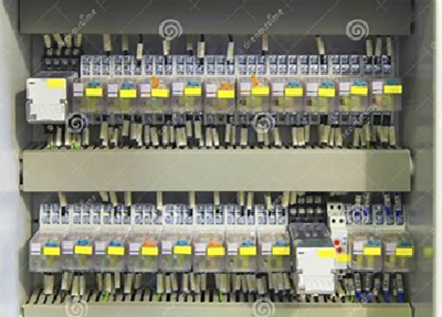 Industrial Electrical Control Panel with Relays Installed