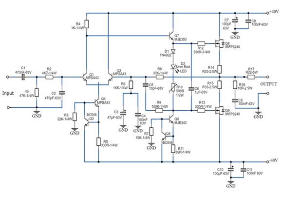 1N4002 as a Protection and Biasing Diode in a Transistor Amplifier Circuit