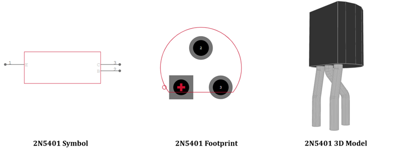 2N5401 Transistor CAD Models