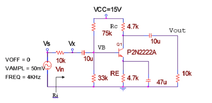 P2N2222A as a Small-Signal Amplifier