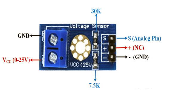 Voltage Sensor Module Pinout Details