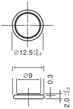CR1220 Battery Dimensions