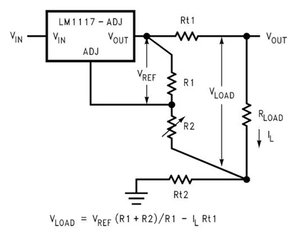 LM1117 Load Regulation Circuit