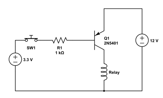 2N5401 as a Relay Driver Circuit