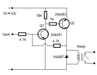 2N4403 as a Relay Driver with NPN Pre-Driver