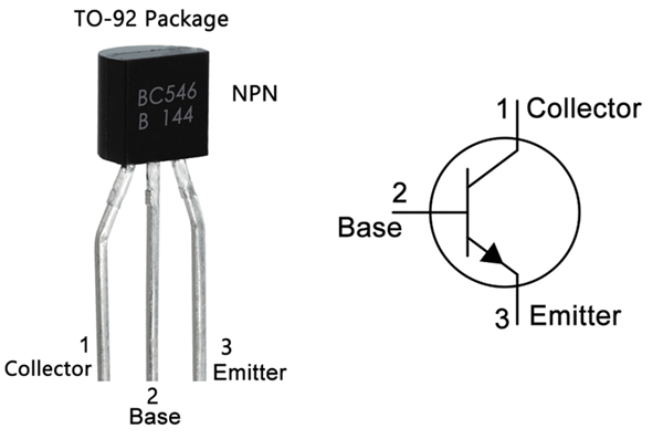 BC546 Pinout Configuration