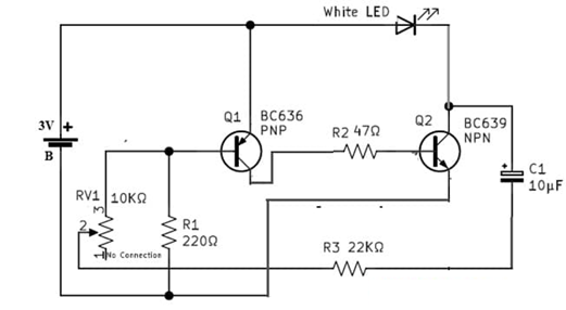 BC639 as LED Driver (Astable Flasher Circuit)