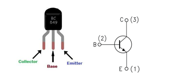 BC549 Transistor Pinout Configuration