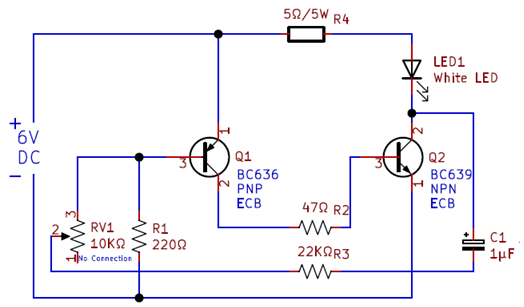 BC639 as Pulse-Driven LED Booster (Pulse Modulation Circuit)