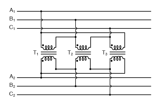 Figure 5. Delta-Delta (Δ-Δ) Connection