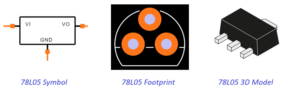 78L05 Voltage Regulator CAD Models