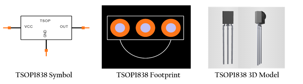 TSOP1838 Receiver CAD Models