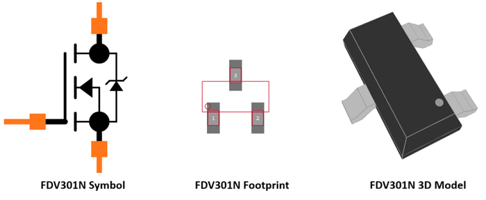 FDV301N N-Channel MOSFET CAD MODEL