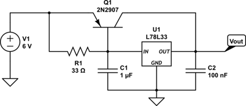 2N2907 as a Series Pass Transistor in a Voltage Regulator