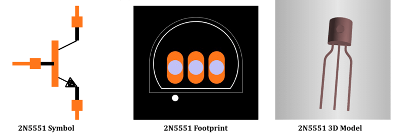 2N5551 Transistor CAD Models