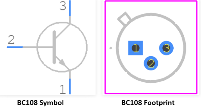 BC108 Transistor CAD Models