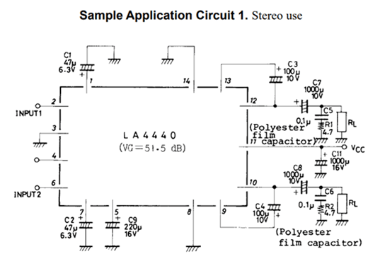 Application Circuit – Stereo Use