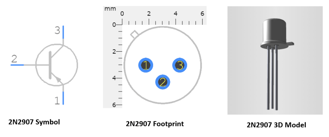 2N2907 Transistor CAD Models
