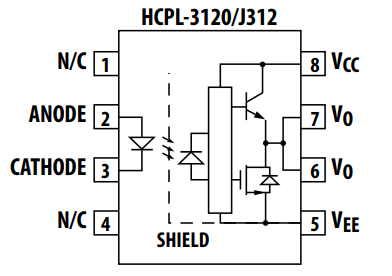 HCPL3120 Pin Configuration