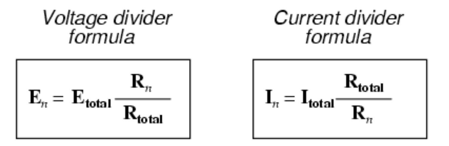 Voltage Divider vs Current Divider