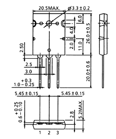 2SC5200 Mechanical Dimensions