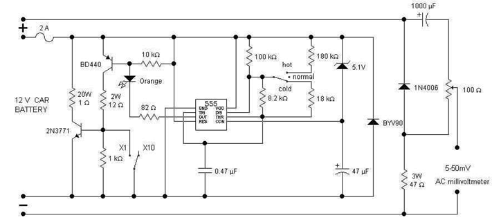 2N3771 as a High-Current Power Control Transistor (Automotive Circuit)