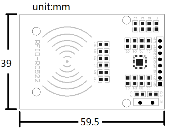 RC522 Mechanical Drawing