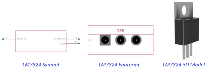 LM7824 Voltage Regulator CAD Models